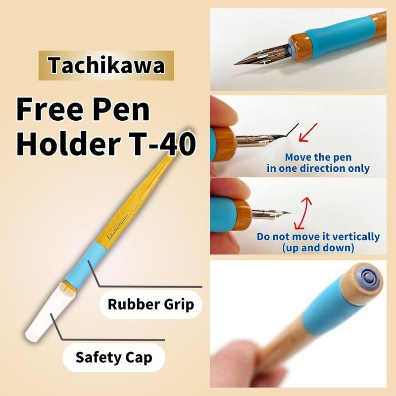 Someie Manga Pen Set ｜Free Pen Holder (T-40) x2, Ink Black No.4 x2 (4341-0005), White No.2 x1 (341-0006), G Model Chrome Pen Nib 10 pcs (PG-6B-C-K), Maru-Pen Nib A 10 pcs (PM-1C-A-K), Sticky Note Set - Image 3